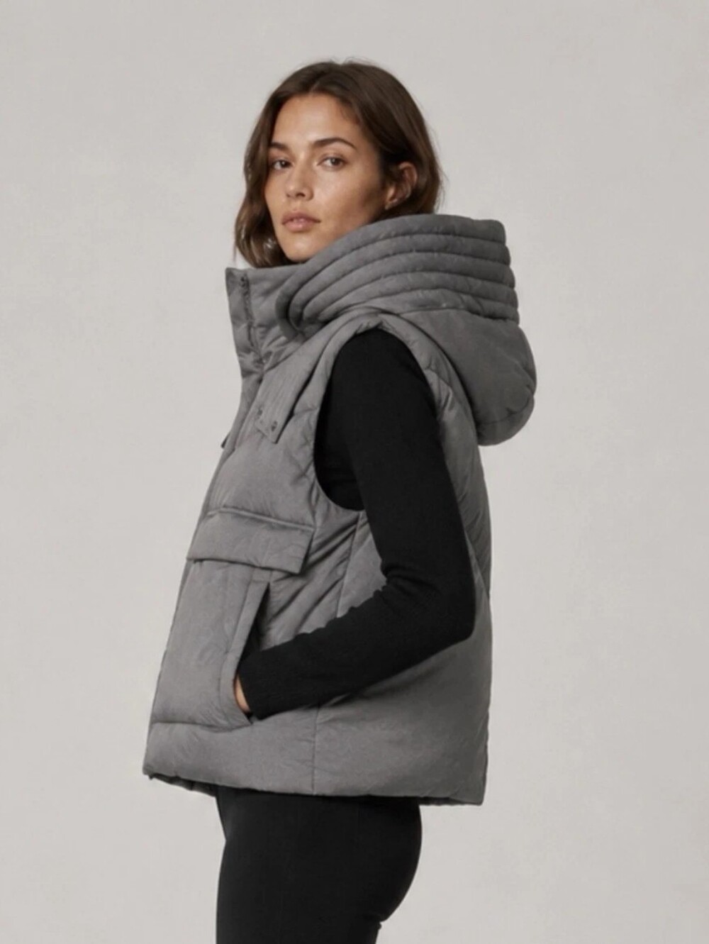 NWOT Helmut Lang Hooded Puffer Vest